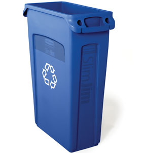 Container Slim Jim cu canale de aerisire  87 L  albastru  RUBBERMAID